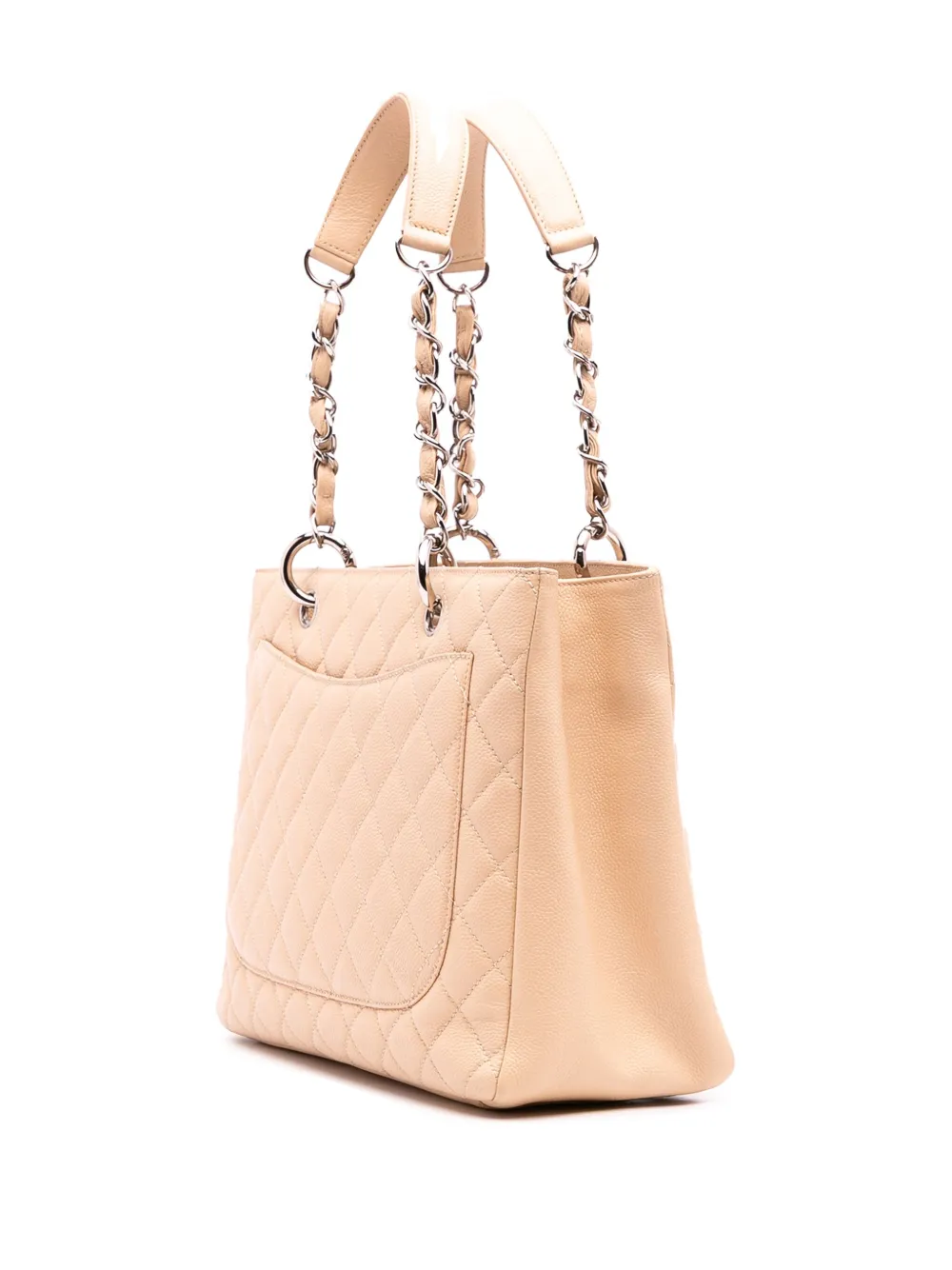 Pre-owned Chanel 2009-2010 Caviar Grand Shopping Tote Bag In Brown