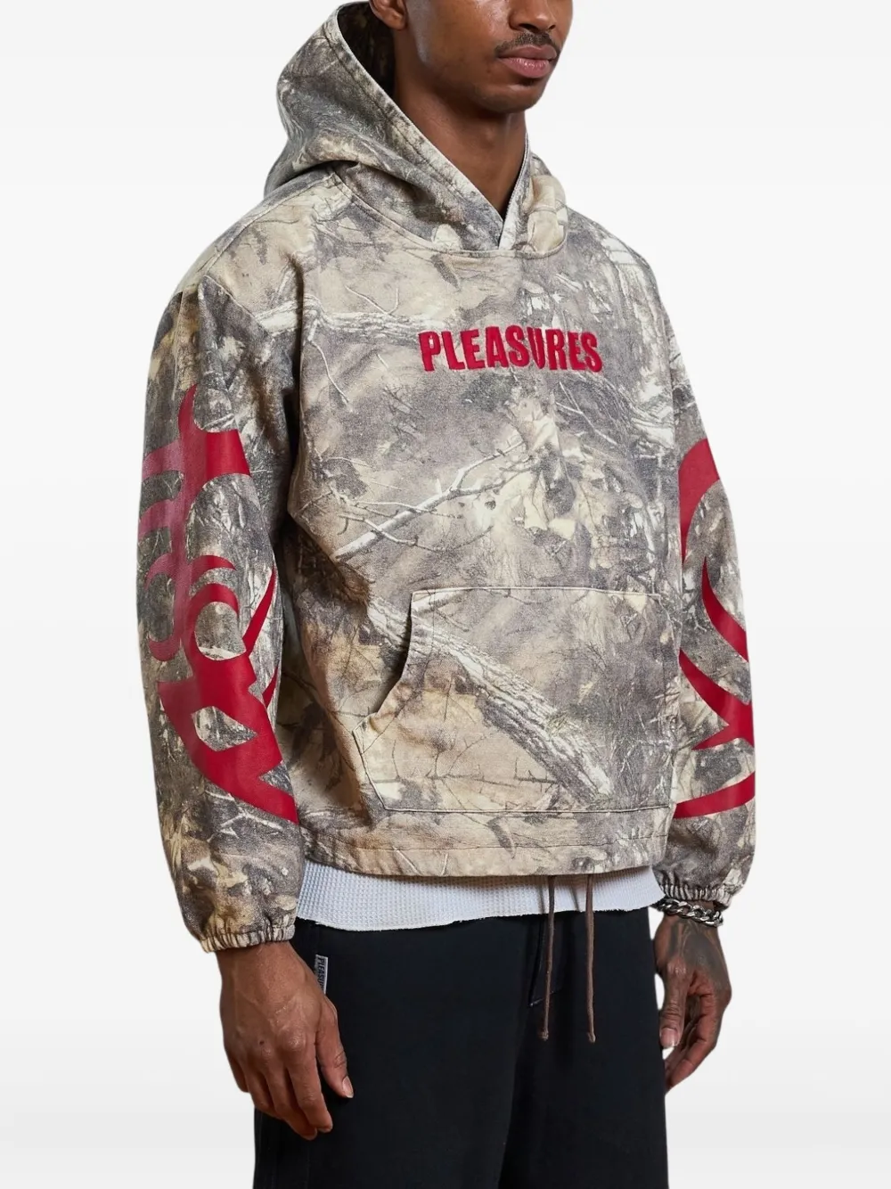 Pleasures Hunt hoodie met print Beige