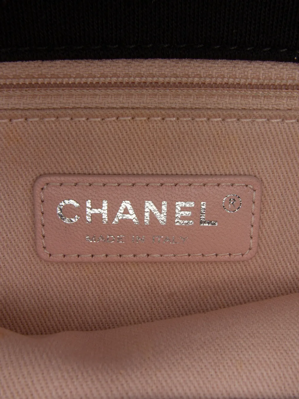 Pre-owned Chanel 2014 Medium Printed Nylon And Jersey Patchwork Single Flap Shoulder Bag In Black