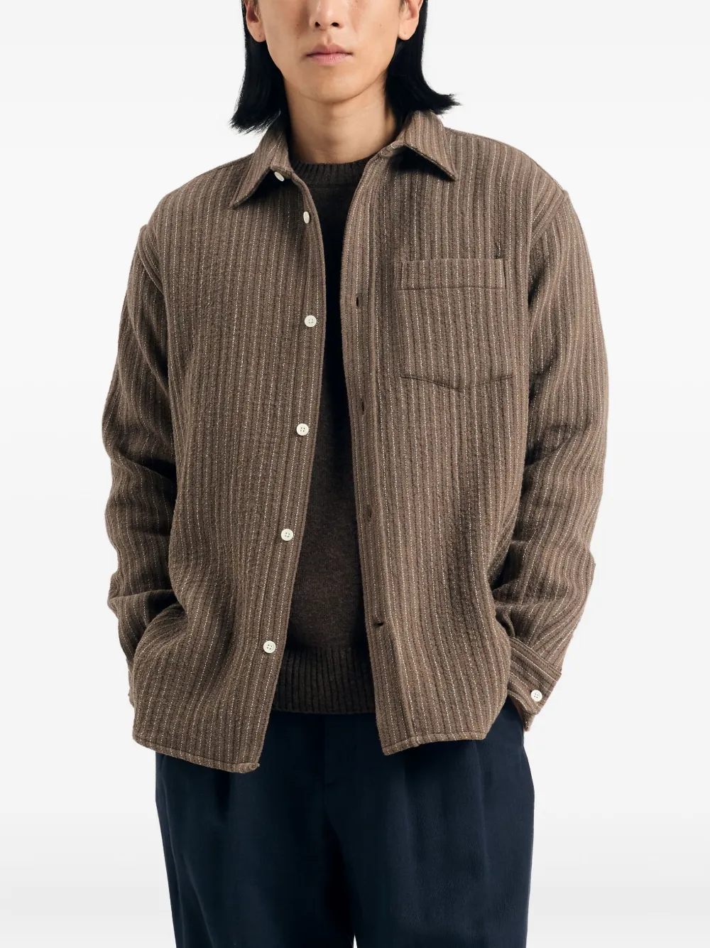 Norse Projects striped shirt - Bruin