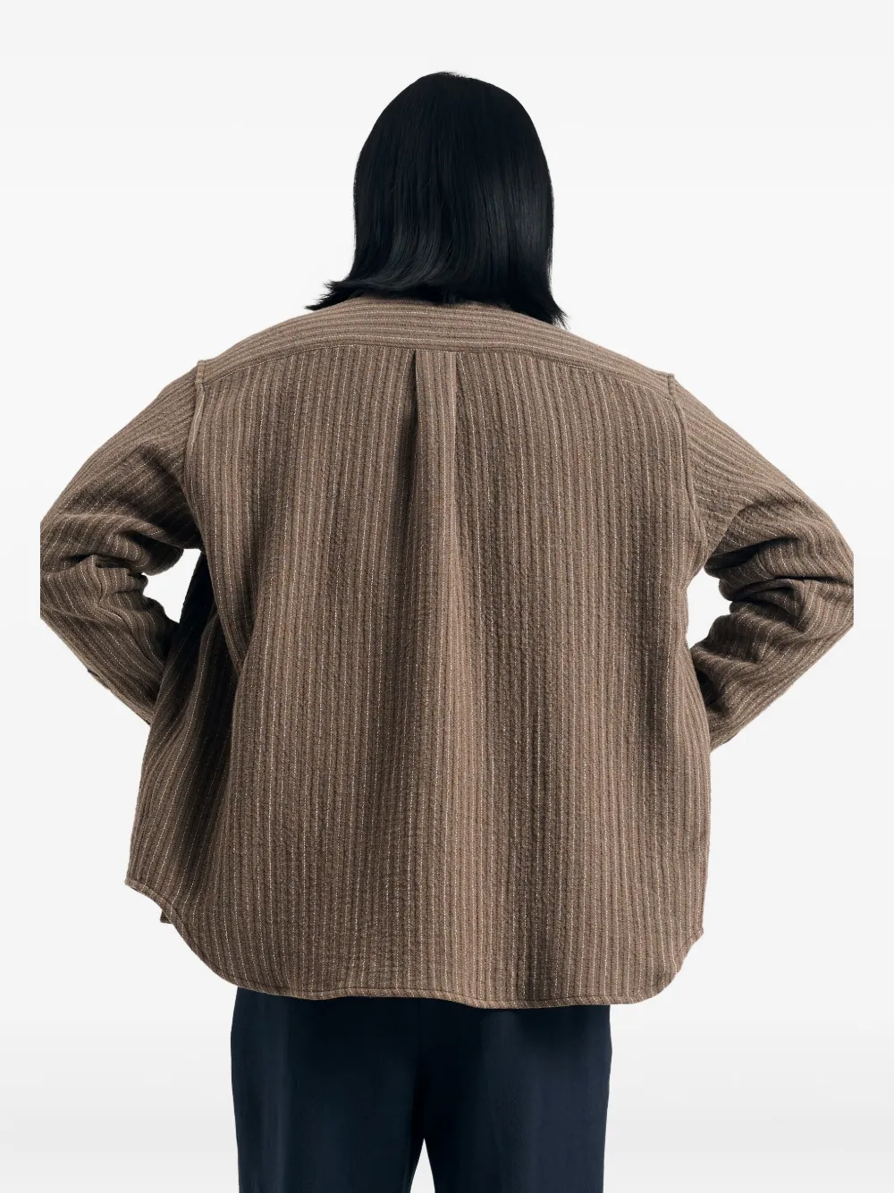 Norse Projects Striped Shirt In Brown