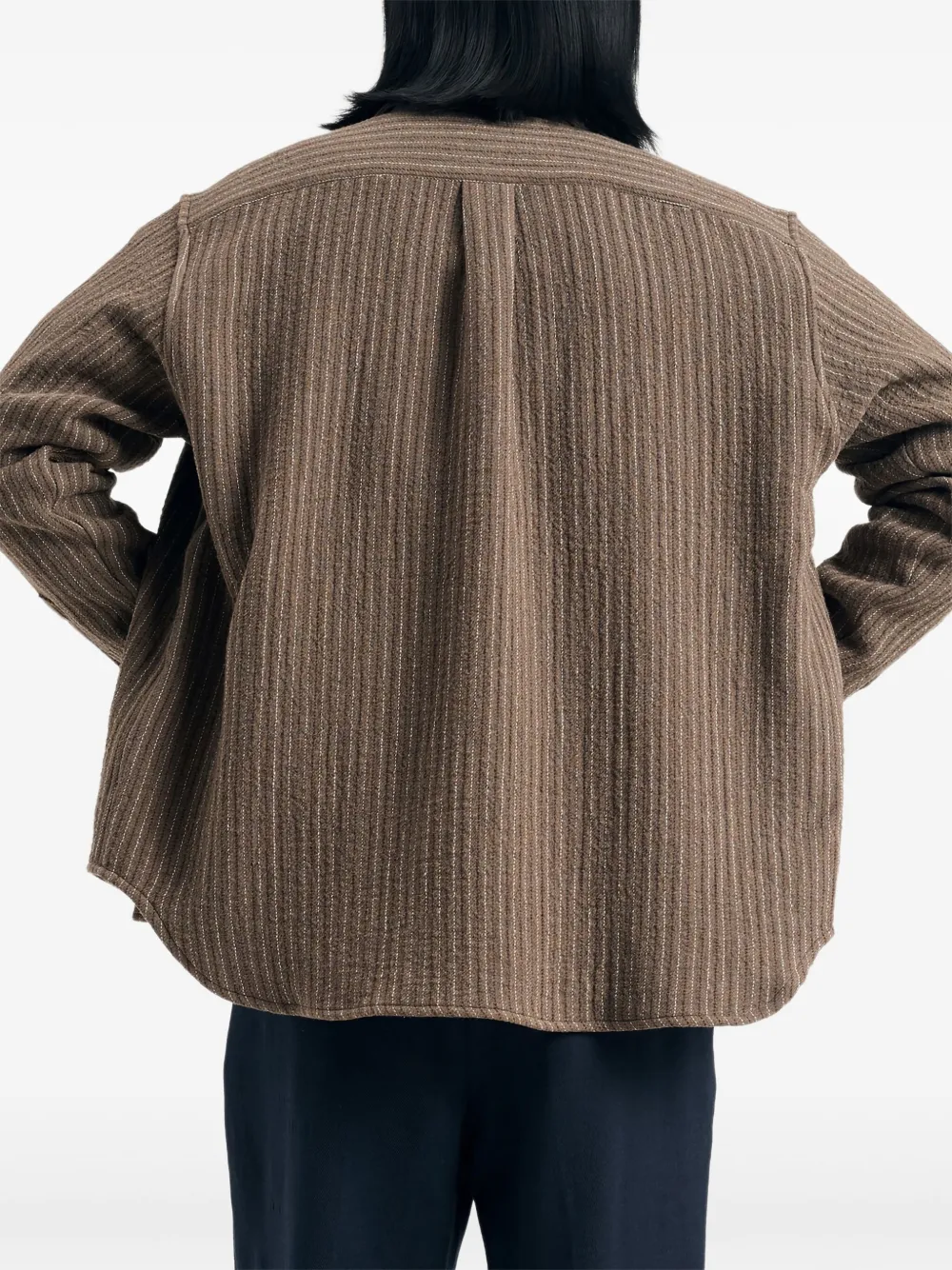 Norse Projects Gestreept overhemd Bruin