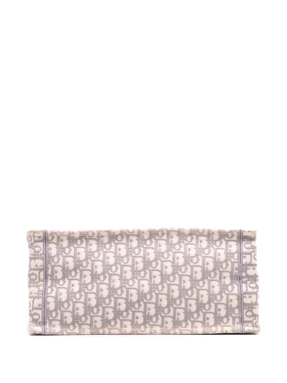 Pre-owned Dior 2020 Medium Oblique Embroidered Canvas Book Tote Bag In Gray