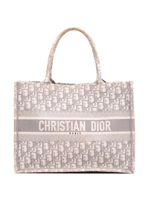 Christian Dior Pre-Owned 2020 Medium Oblique Embroidered Canvas Book tote bag