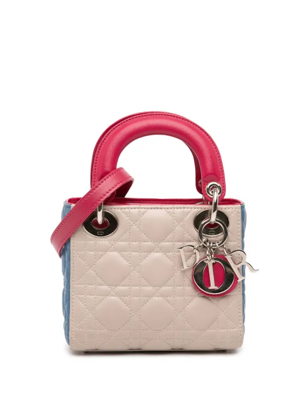 Christian Dior Pre-Owned 2014 ミニ トリコロール ラムスキン 