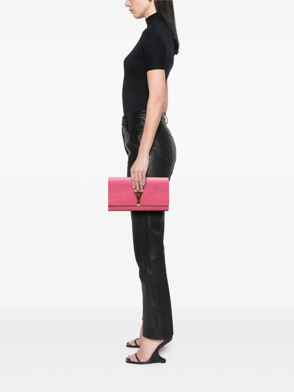Saint Laurent Pre-Owned 2000-2012 Textured Calfskin Chyc Ligne clutch bag | Pre-Owned | Image 2