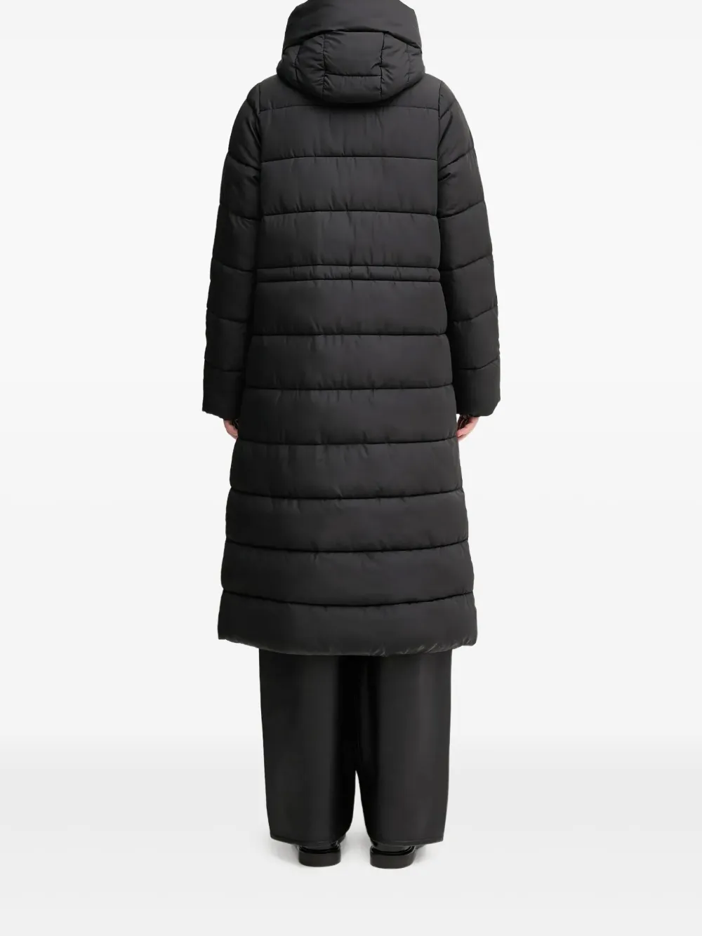 Barbour Button-fastening Padded Coat In Black