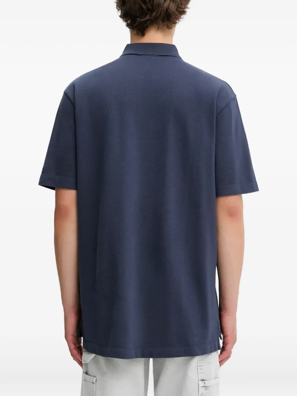 Maison Kitsuné Poloshirt met geborduurd logo Blauw