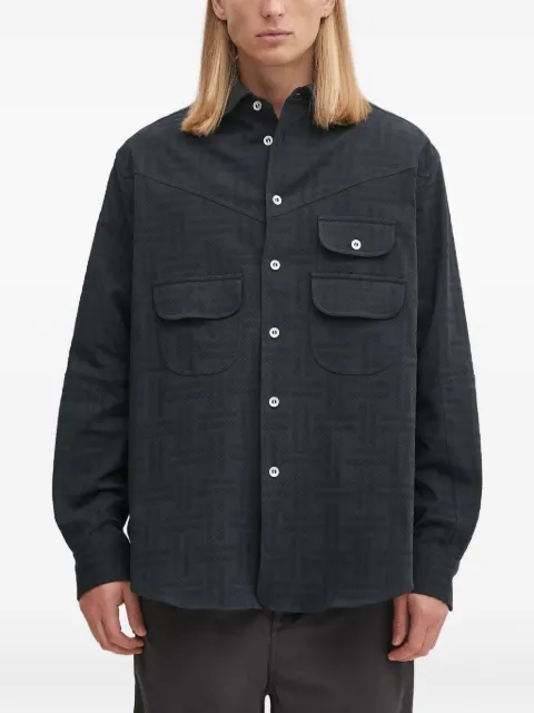 Kenzo chest-pockets patterned overshirt