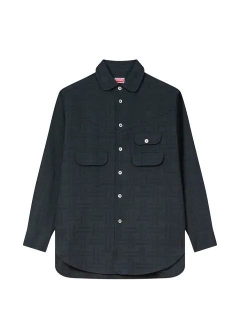 Kenzo chest-pockets patterned overshirt