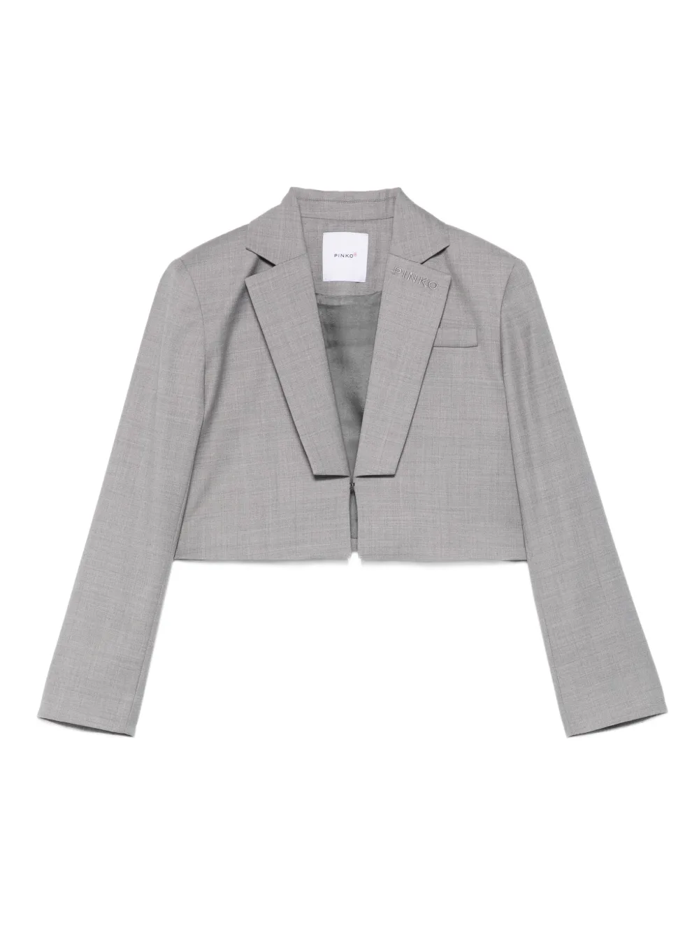Pinko Kids logo-embroidered blazer - Grigio