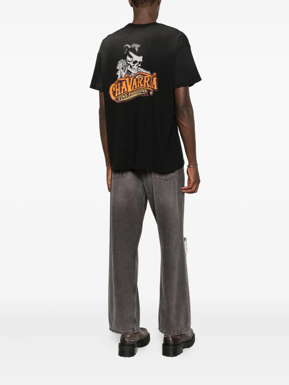 Willy Chavarria graphic-print T-Shirt - Zwart