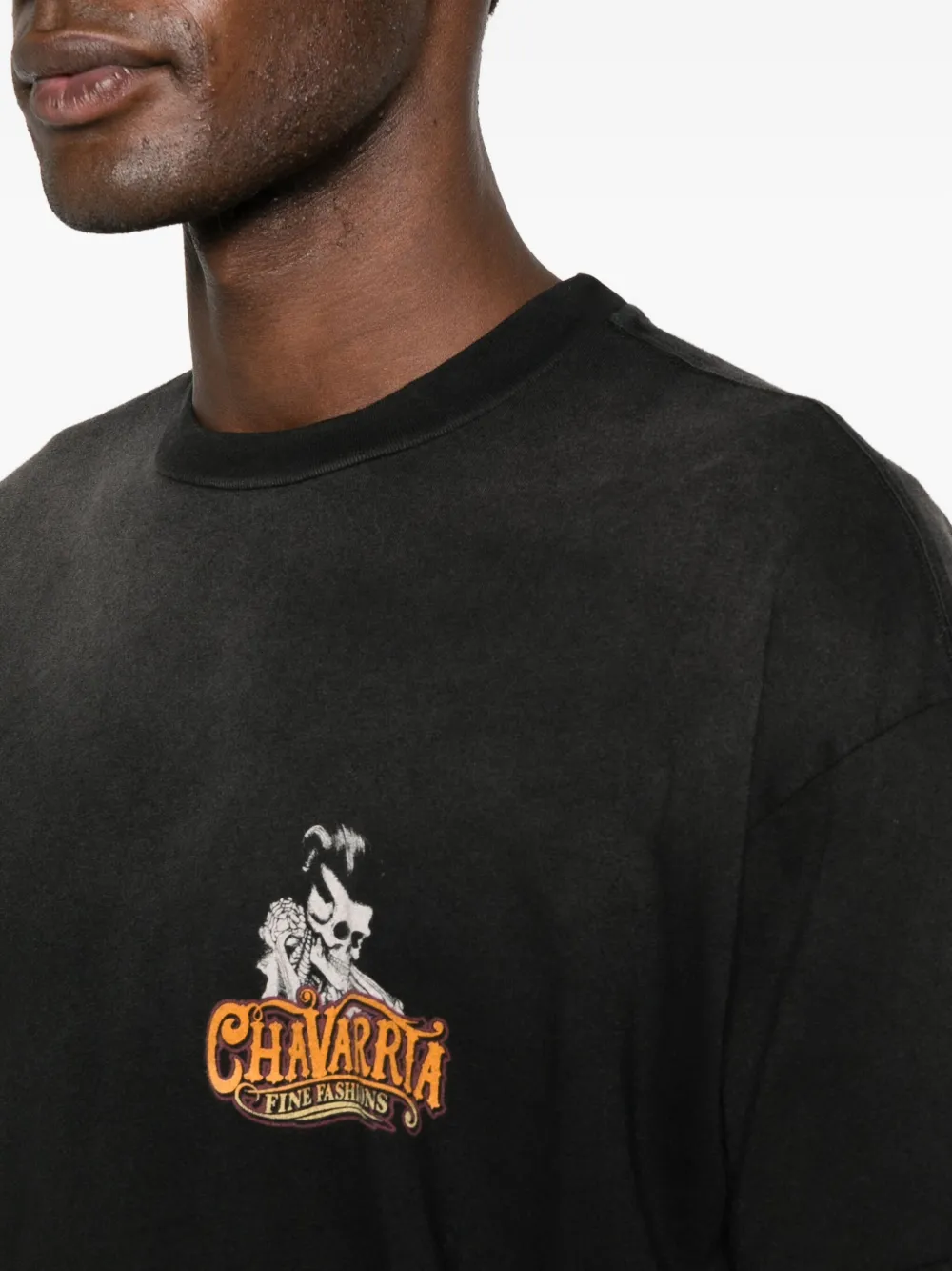 Willy Chavarria T-shirt met grafische print Zwart