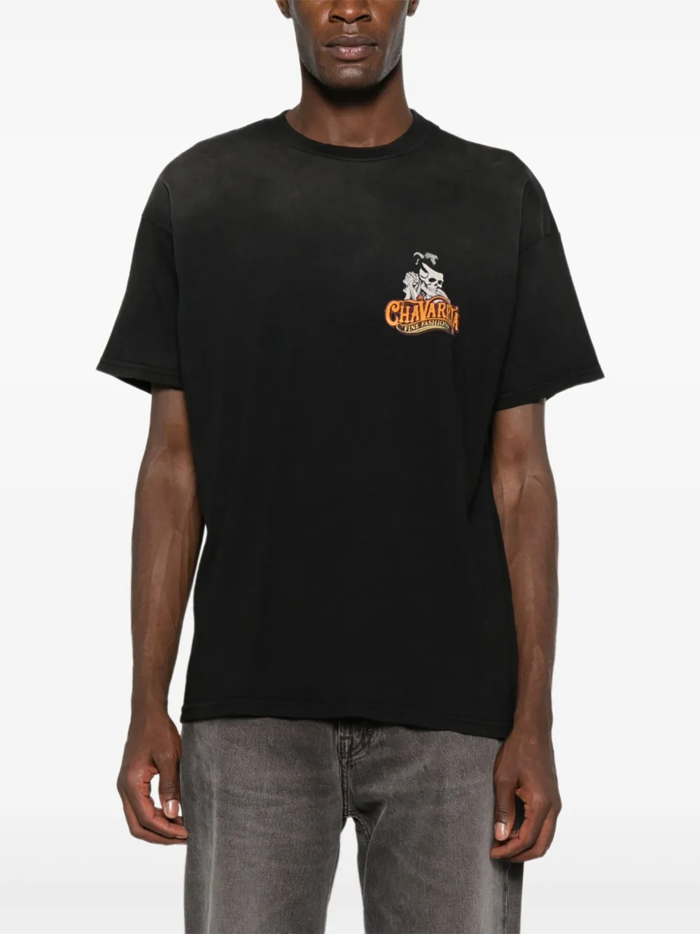 Willy Chavarria T-shirt met grafische print Zwart