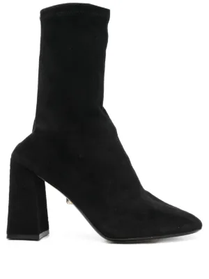 Random Identities 90mm Suede Ankle Boots | Black | FARFETCH