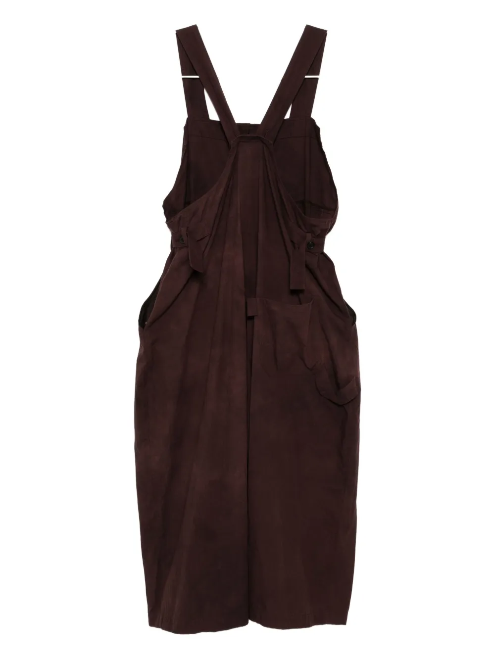 Y's Garment-dyed Jumpsuit In Brown