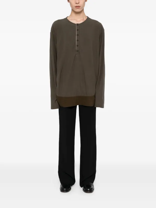 トップス ZIGGY CHEN Henly-Neck Long Sleeves トップス ZIGGY CHEN Henly-Neck Long Sleeves HENLEY-NECK LONG