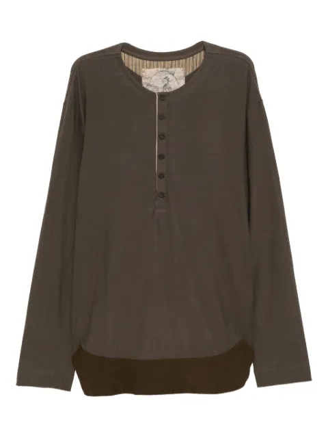 Ziggy Chen henley neck long sleeve T-shirt