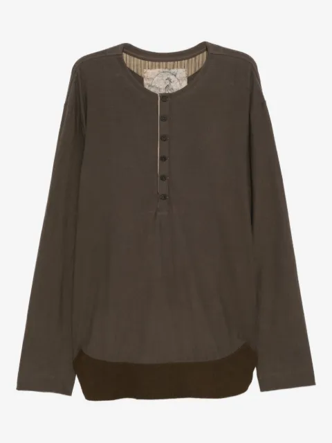 Ziggy Chen Henley långärmad t-shirt