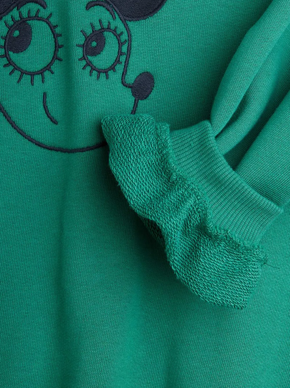 Mini Rodini Sweater met muisdetail Groen