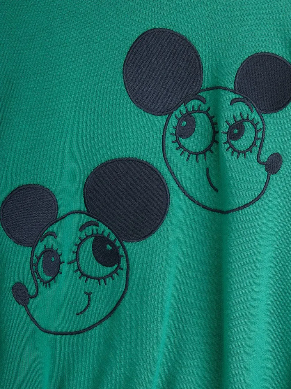 Mini Rodini Sweater met muisdetail Groen