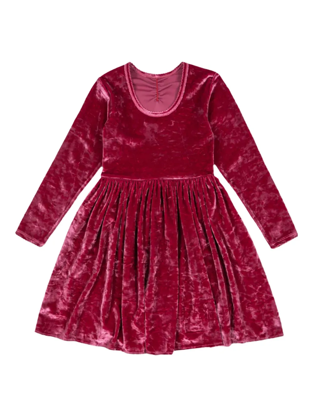 Konges Sløjd gathered long-sleeve dress | Red | Image 1