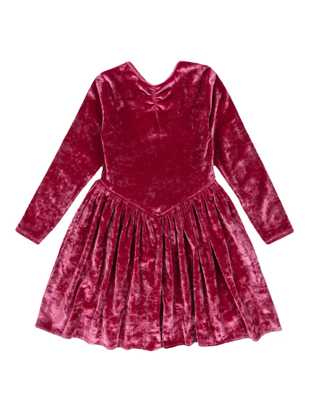 Konges Sløjd gathered long-sleeve dress - Rood