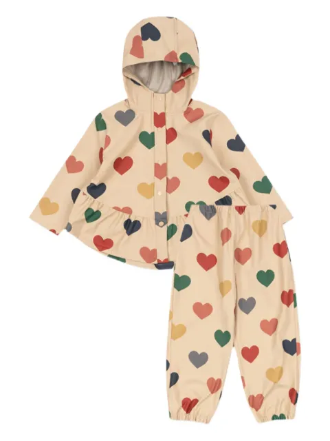 Konges Sløjd pantalones con corazones estampados