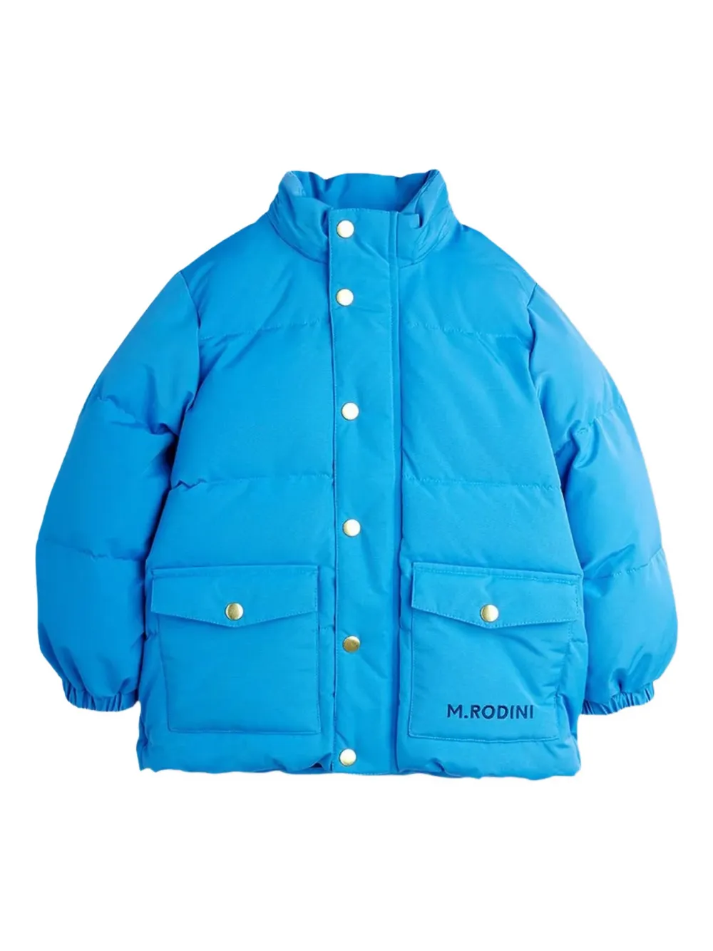 Mini Rodini Jas met zak en capuchon Blauw