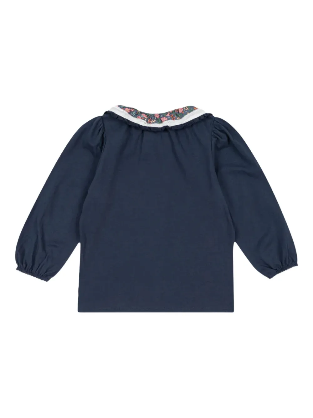 Konges Sløjd Pami shirt met bloemenkraag - Blauw