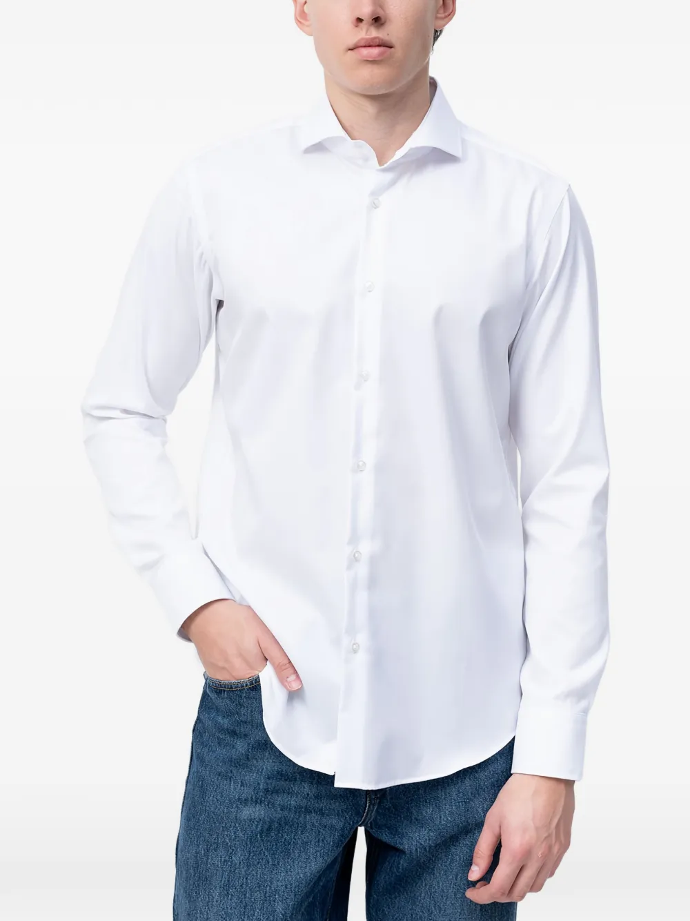 BOSS long-sleeve shirt - Wit