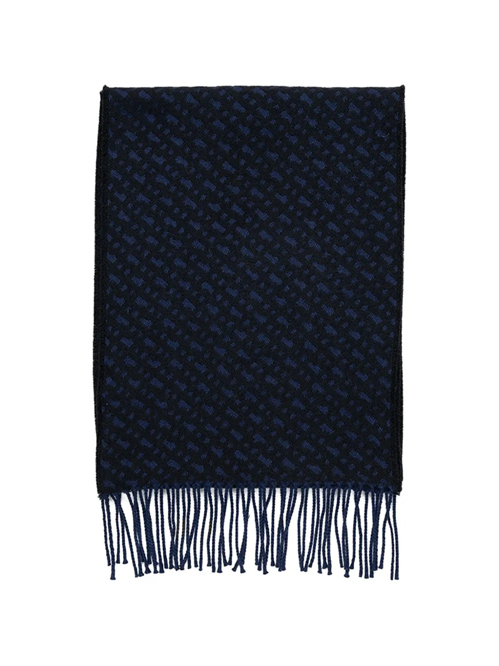 BOSS fringed-hem scarf - Nero