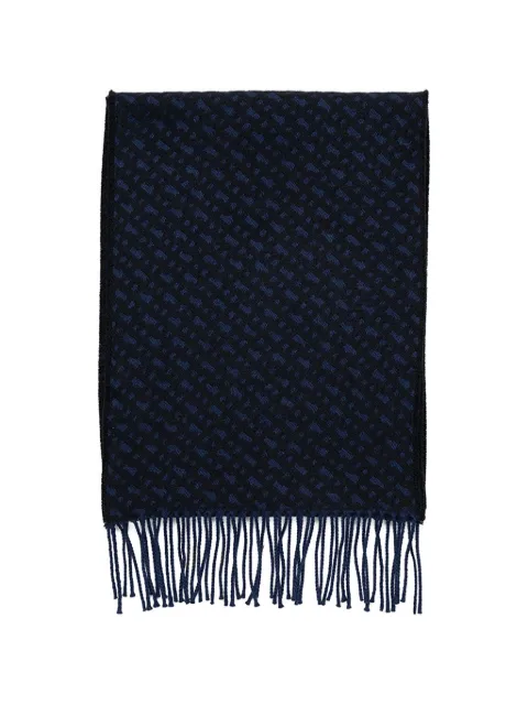 BOSS fringed-hem scarf