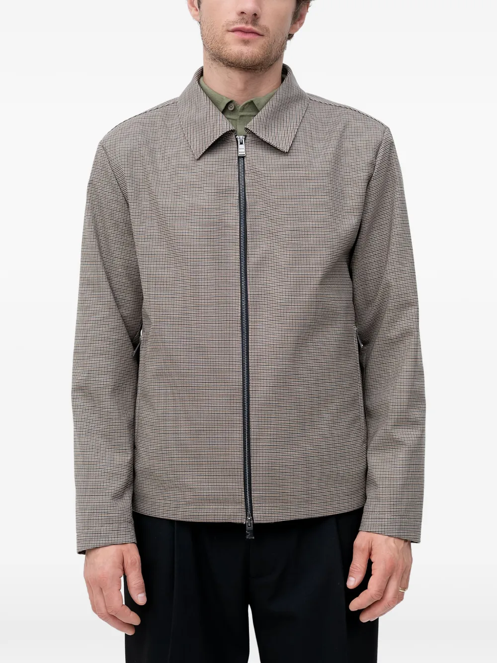 BOSS check-pattern jacket | Neutrals | Image 1