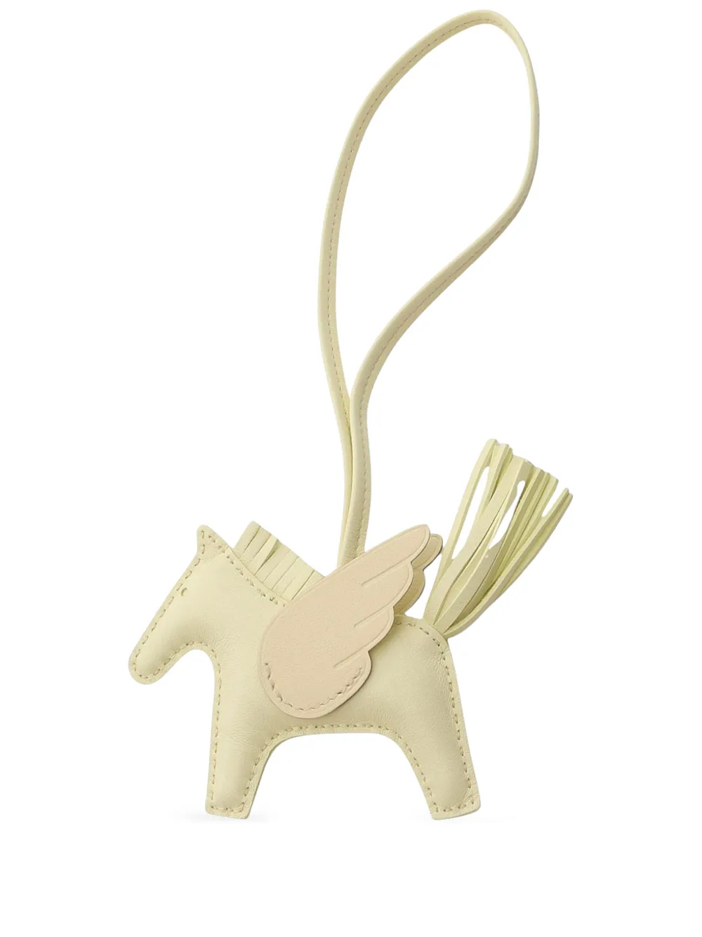 Hermès Pre-Owned 2024 Milo Lambskin and Swift Grigri Rodeo Pegase Bag Charm PM key chain | Brown | Image 1