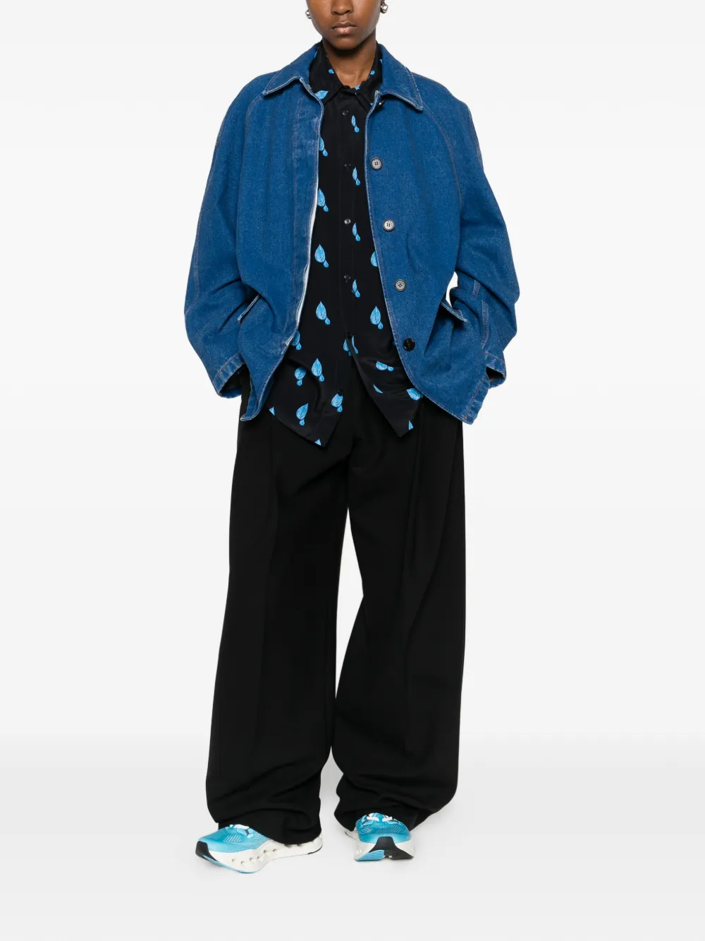 Marni Flap-pocket Denim Jacket In Blue