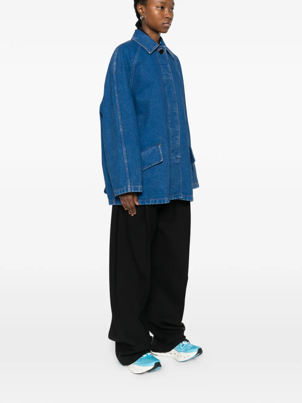 Marni Flap-pocket Denim Jacket In Blue