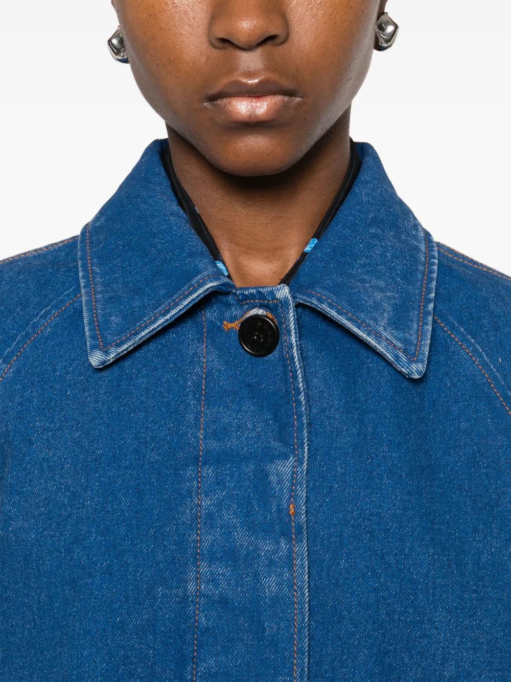 Marni Flap-pocket Denim Jacket In Blue