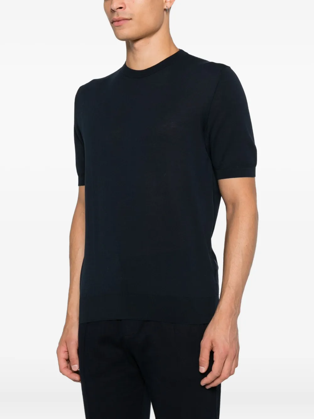 Doriani Cashmere T-shirt met korte mouwen Blauw
