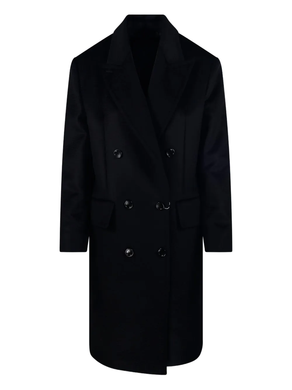 Max Mara Double-breasted Coat In Black