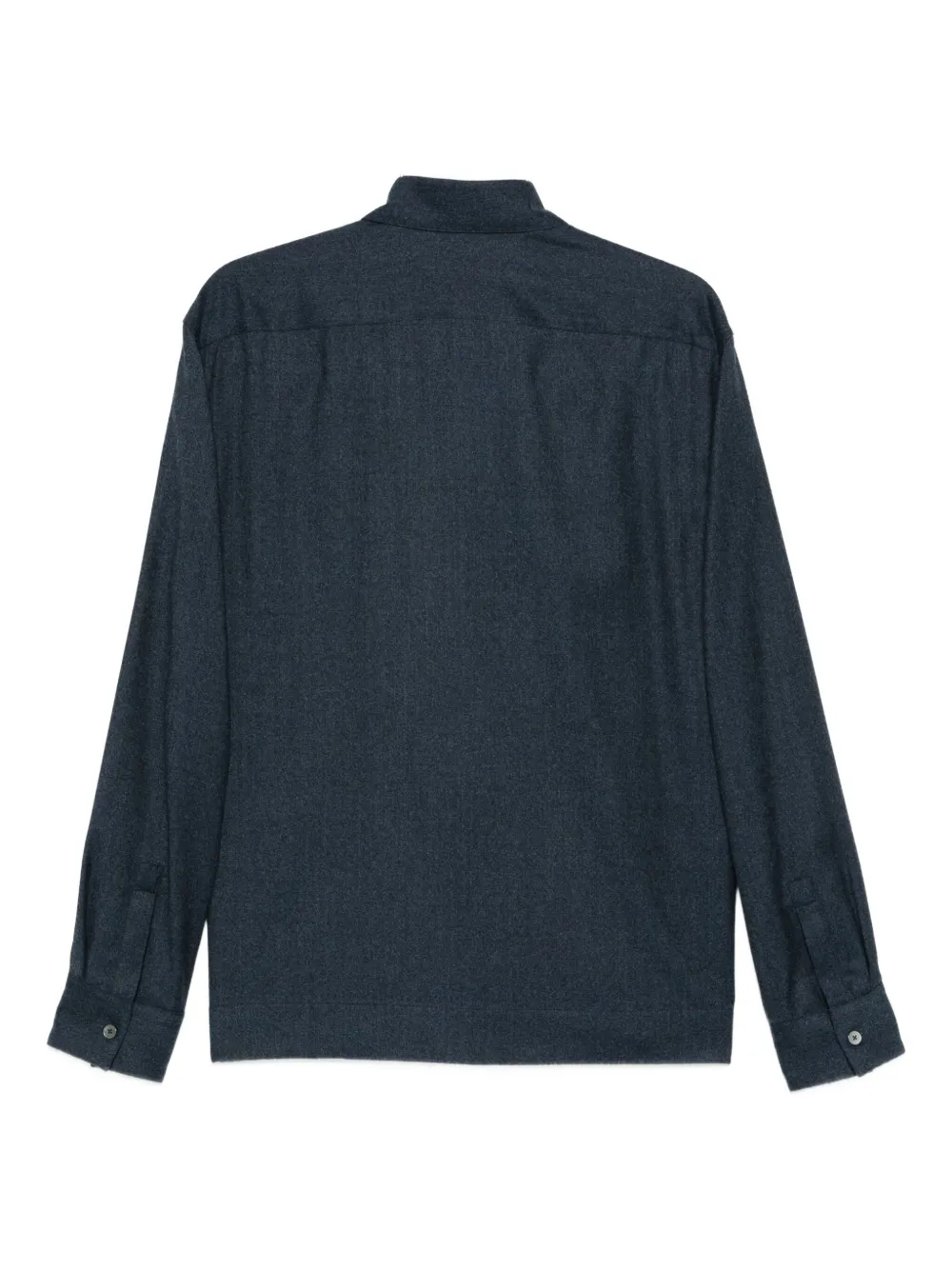 Xacus pocket-chest wool shirt - Blauw