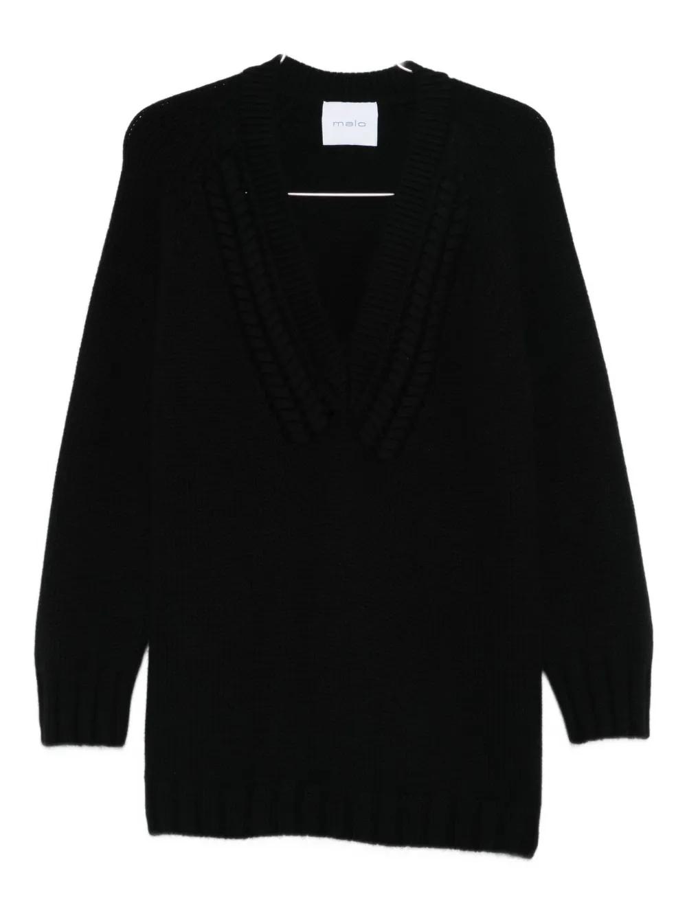 Malo V-neck Sweater In Black