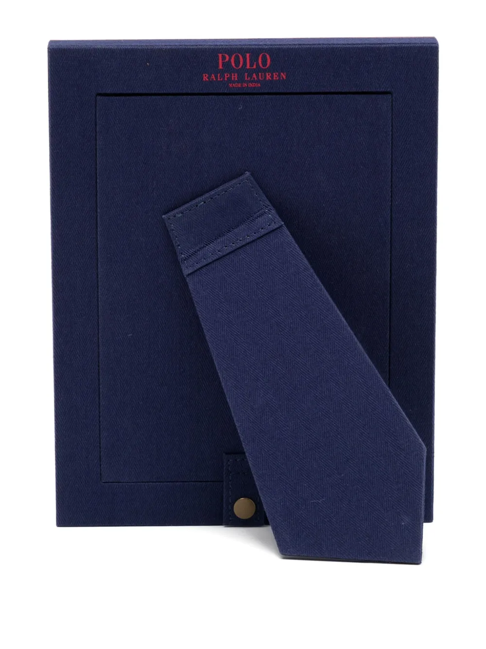 Ralph Lauren Logo-embroidered Photo Frame In Blue