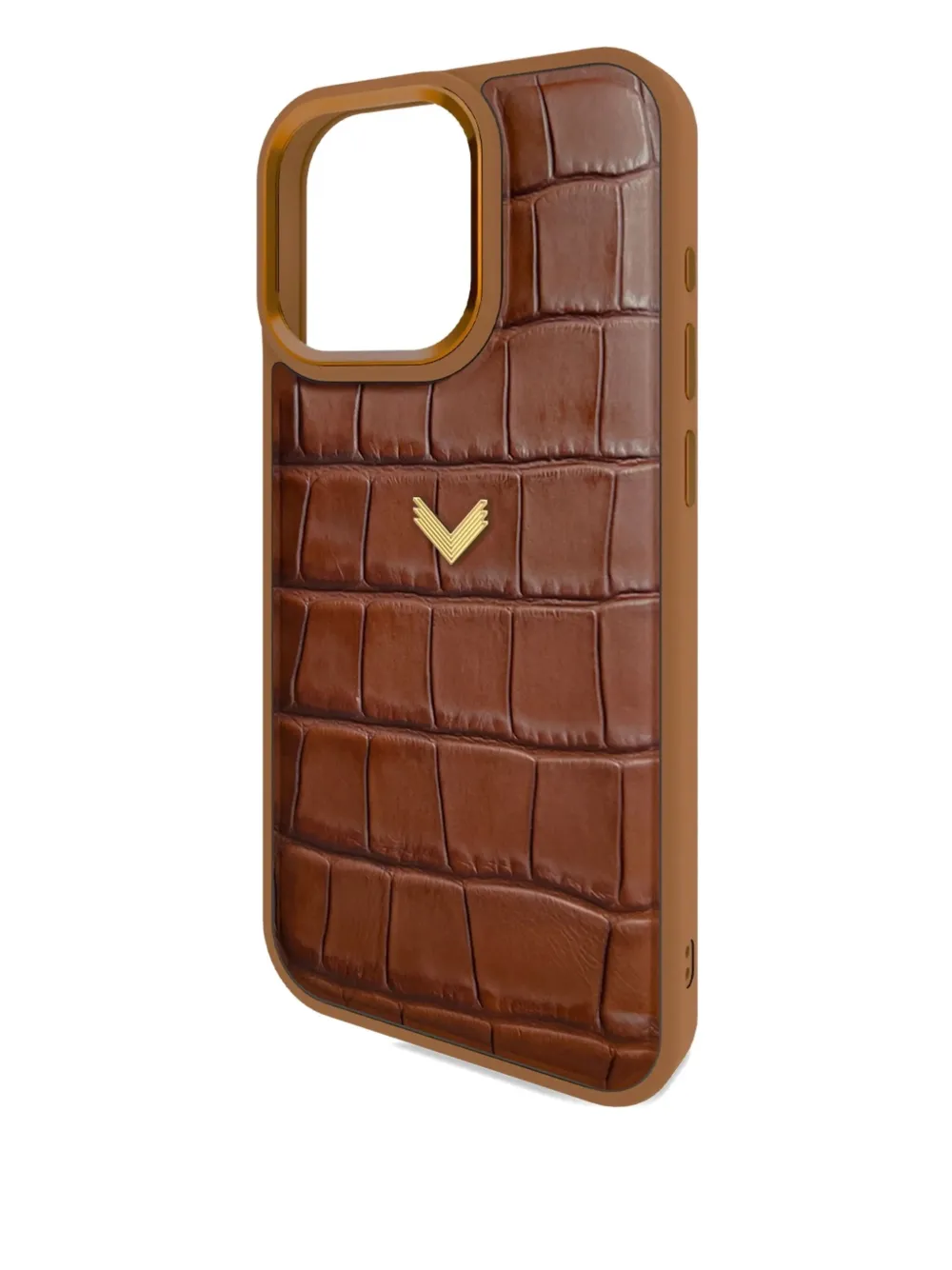 Velante Crocodile-texture Iphone 16 Pro Phone Case In Brown