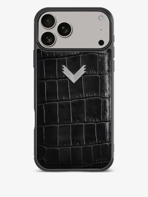 VELANTE crocodile-embossed iPhone 17 Pro Max phone case