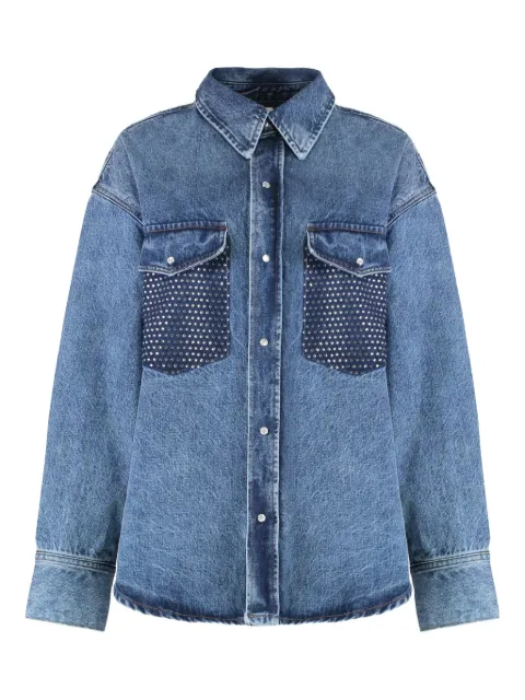 LOIS JEANS  Mia rhinestone-pocket shirt
