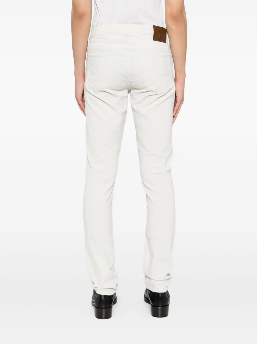 TOM FORD Ribfluwelen broek Beige