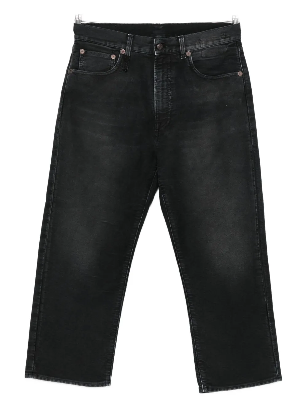 R13 Faded-effect Straight-leg Jeans In Black