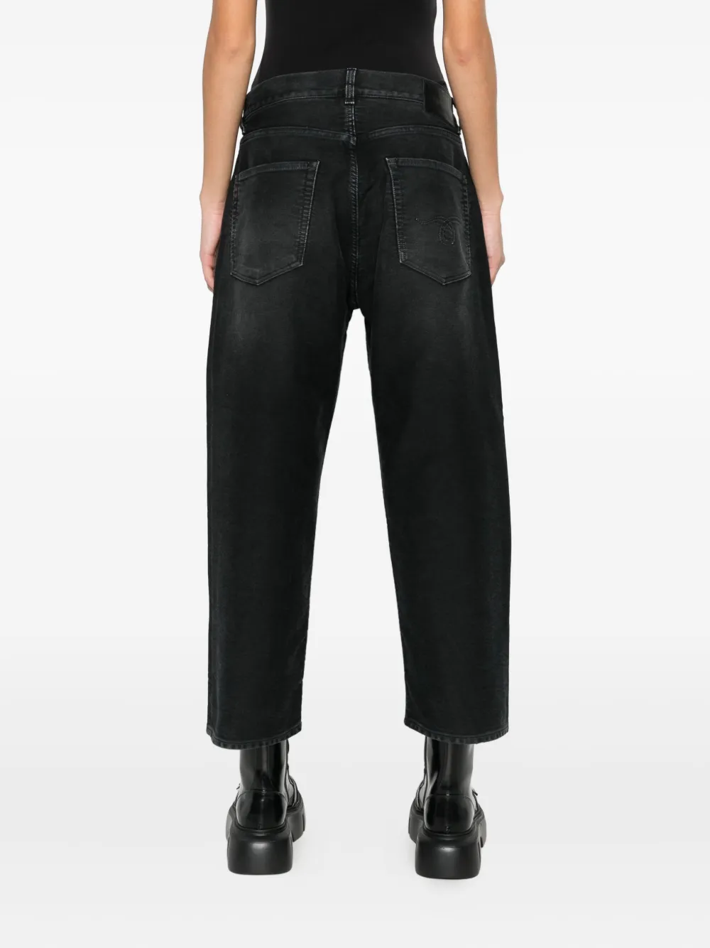 R13 Faded-effect Straight-leg Jeans In Black