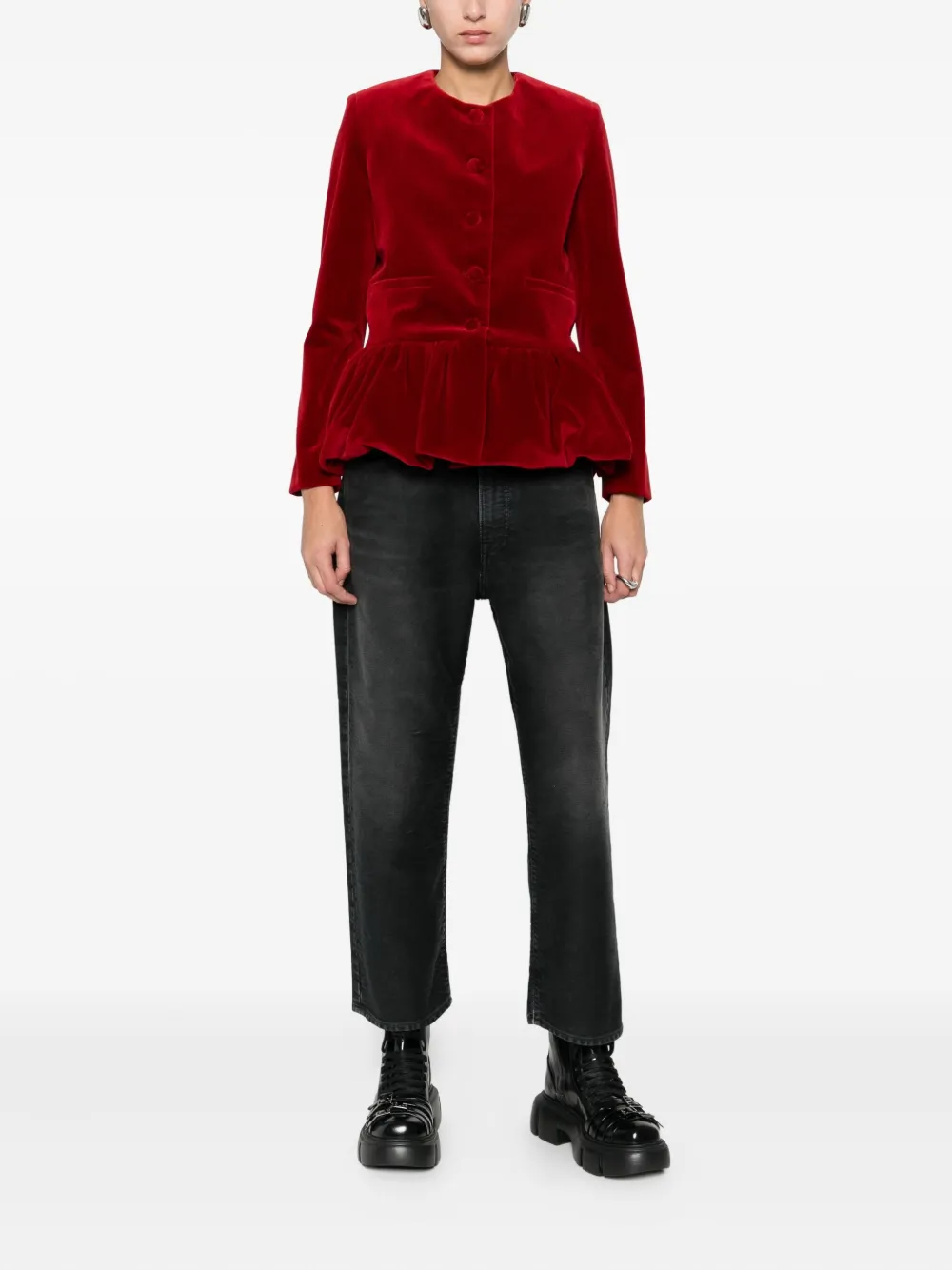 R13 Straight jeans - Zwart